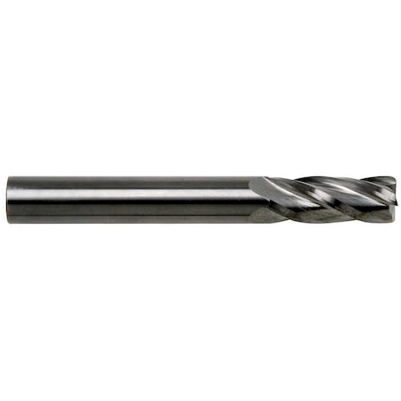 Gs Tooling 1" Dia x 1" Shank 0.125" Radius 4-Flute Regular Length Corner Radius Blue Series Carbide End Mills 101202